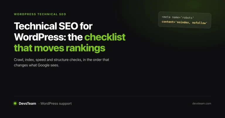 Technical SEO for WordPress: The Checklist That Moves Rankings